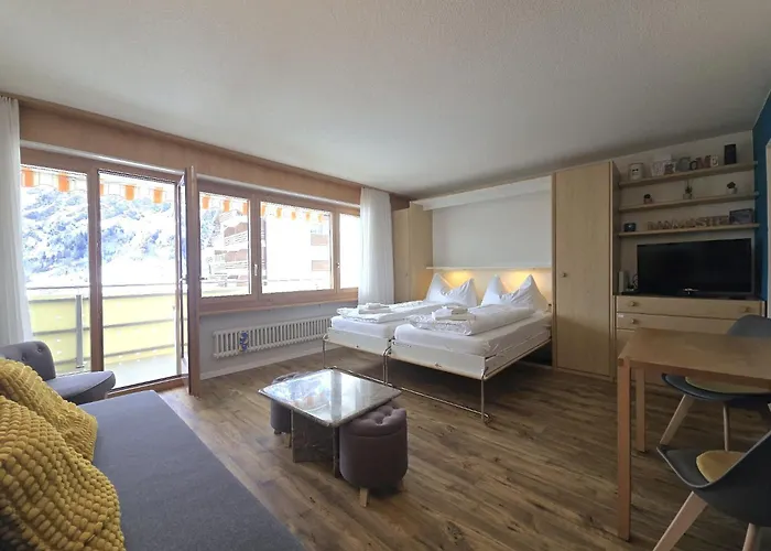 Panorama 20, Grosses Studio, Nahe Ski-pisten, Parkplatz Apartment Leukerbad